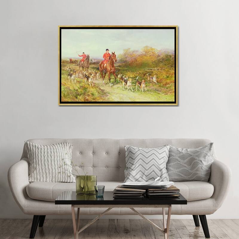 iCanvas "Hunting Scene" by Heywood Hardy Framed Canvas Print