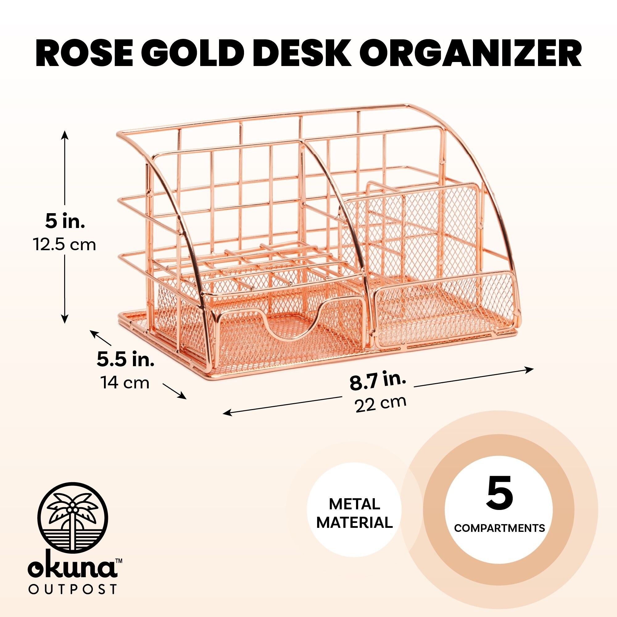 Rose gold desk organizer cheap