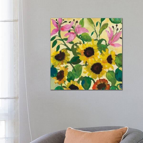 Icanvas Sunflowers Lilies By Kim Parker Canvas Print