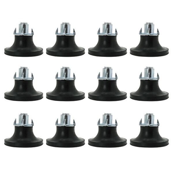 M10 x 15 x 48mm Screw on Furniture Glide Leveling Feet Adjustable Leveler Floor Protector Replacement 12pcs
