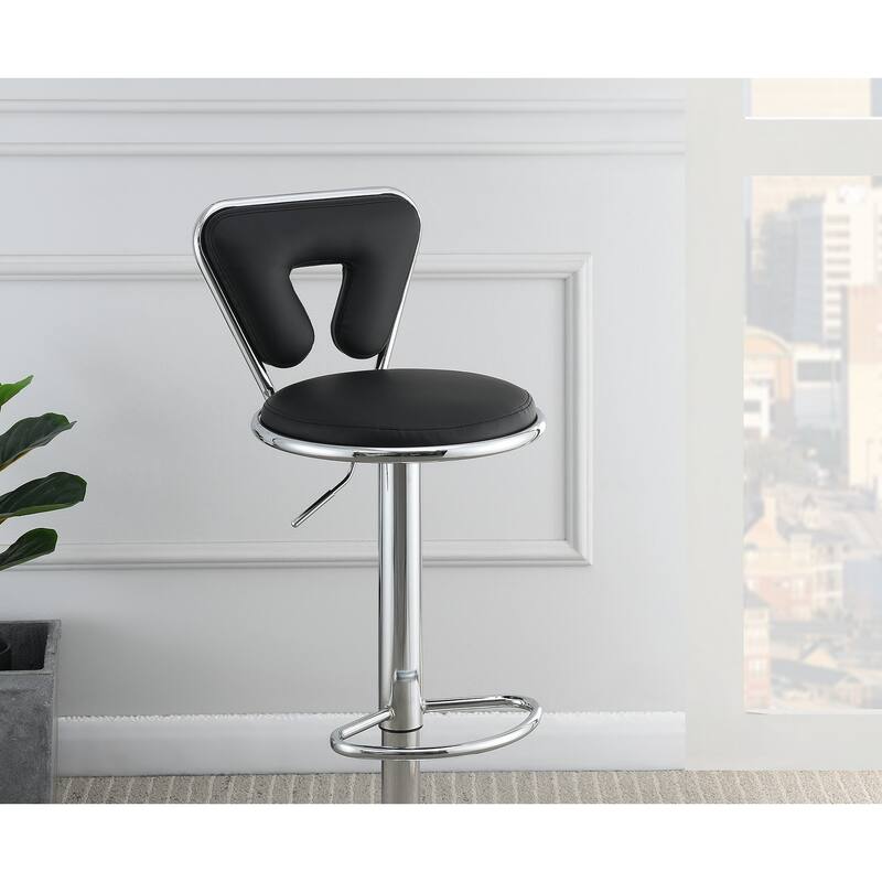 Bar Stools Set of 2, Adjustable Counter Low Back Bar Chairs with Footrest, Kitchen Island Stools with Metal Frame