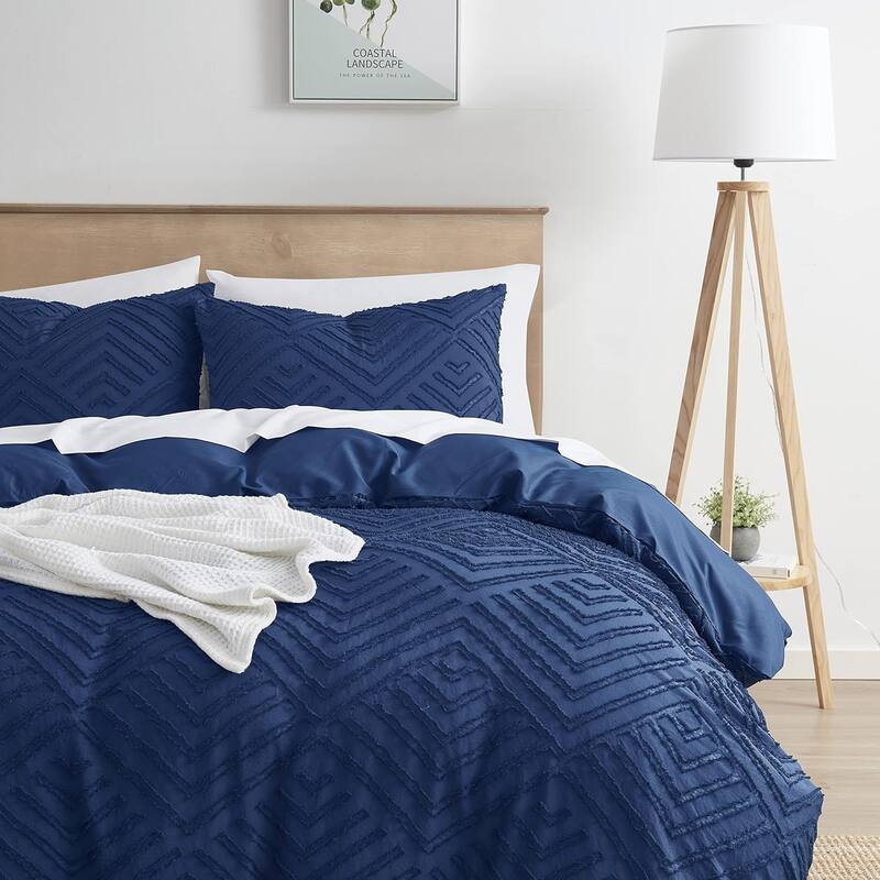 Empyrean Bedding Tufted Duvet Cover Set with Quilted Down Alternative Comforter Insert