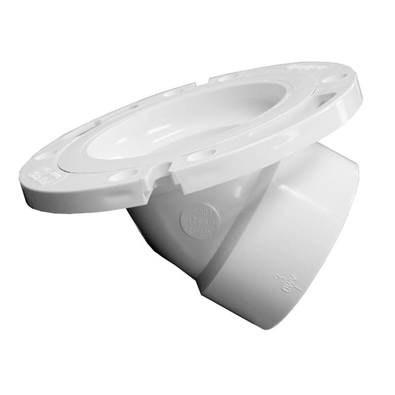 Jones Stephens C55043 3 PVC 45 Degree Closet Flange - White
