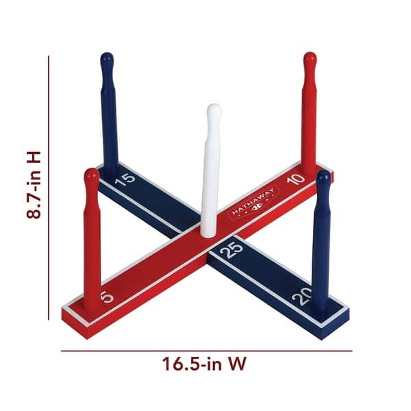 Hathaway Ring Toss Game Set - 16.5"L x 16.5"W x 7.5"H
