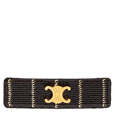 Celine Striped Sequins Hair Clip