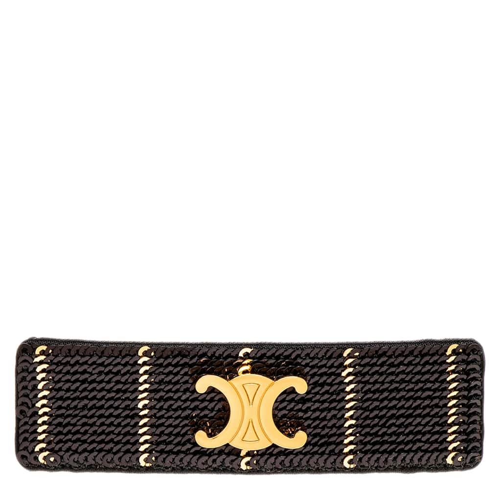 Celine Striped Sequins Hair Clip