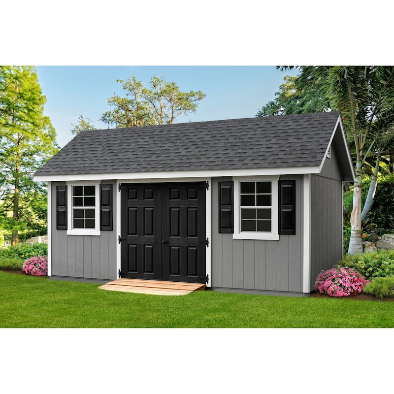 Fairmont Double Door 10x18 Unpainted Wood Shed Kit