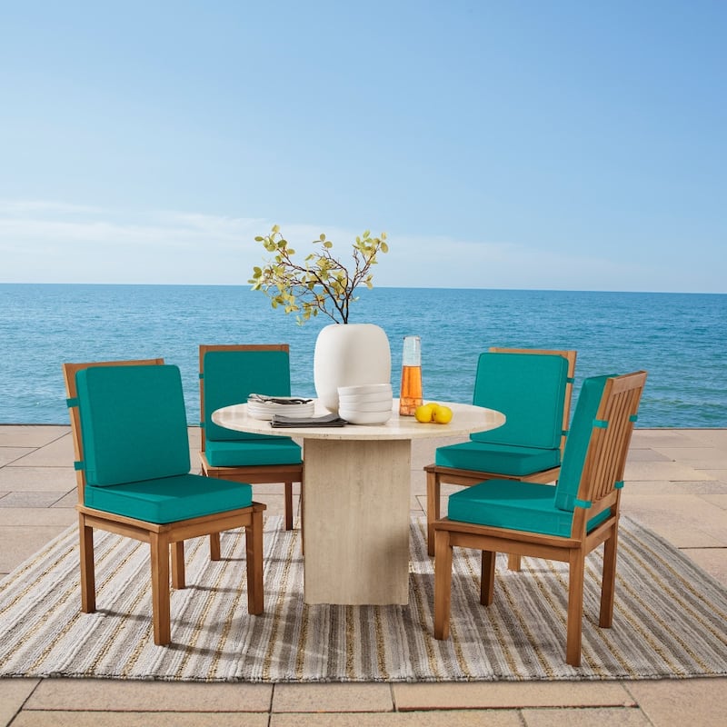 ARDEN Foam Outdoor Double Welted Dining Chair Cushion, 20 x 20
