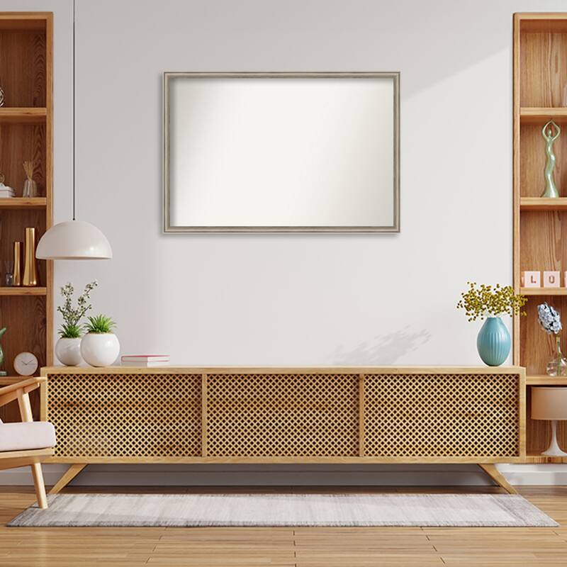 Salon Scoop Non-Beveled Wood Framed Wall Mirror