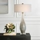 preview thumbnail 2 of 5, Uttermost Cardoni Bronze Glass Table Lamp - 32H, Shade 8H x 18 Dia in.