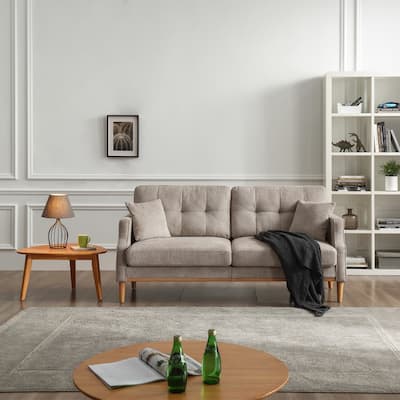 Christopher Knight Home - Evelyn Button Tufted LoveSeat Sofa with High-Density Foam Cushions and USB Charging Port