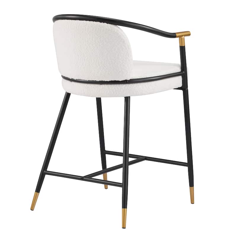 Upholstered Counter Stool Side Dining Chair Set of 2