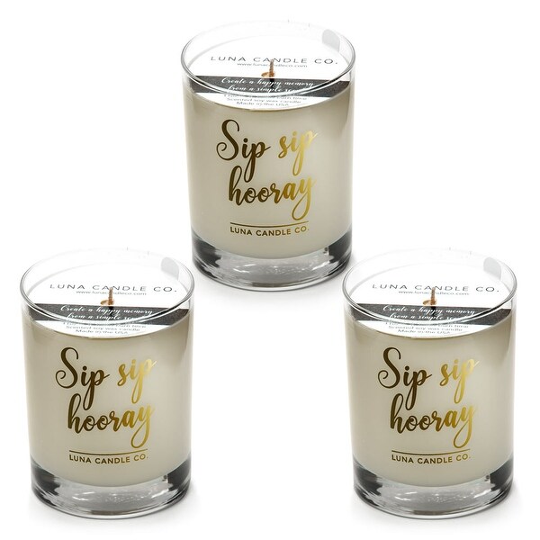 Peach Belini Candle, Hints of Apricot, Mango, Jasmine, USA (3 Pack)