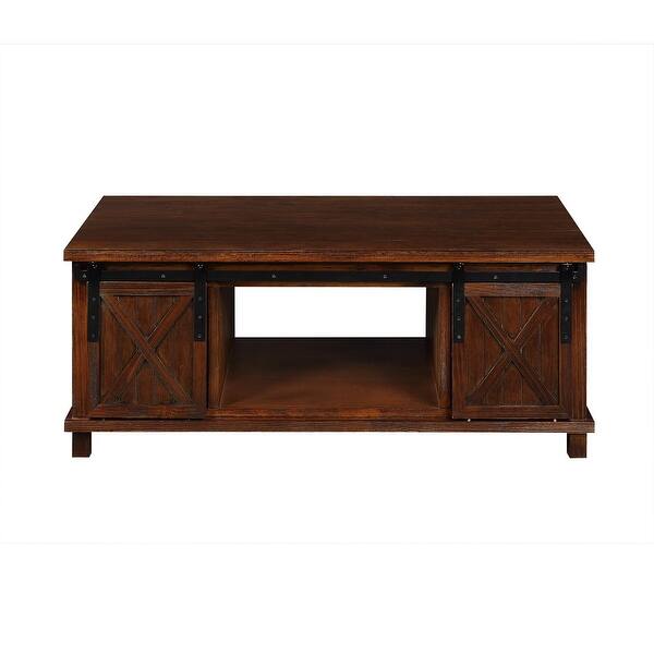 Shop Merax Distressed Coffee Table With Storage Shelf And Sliding