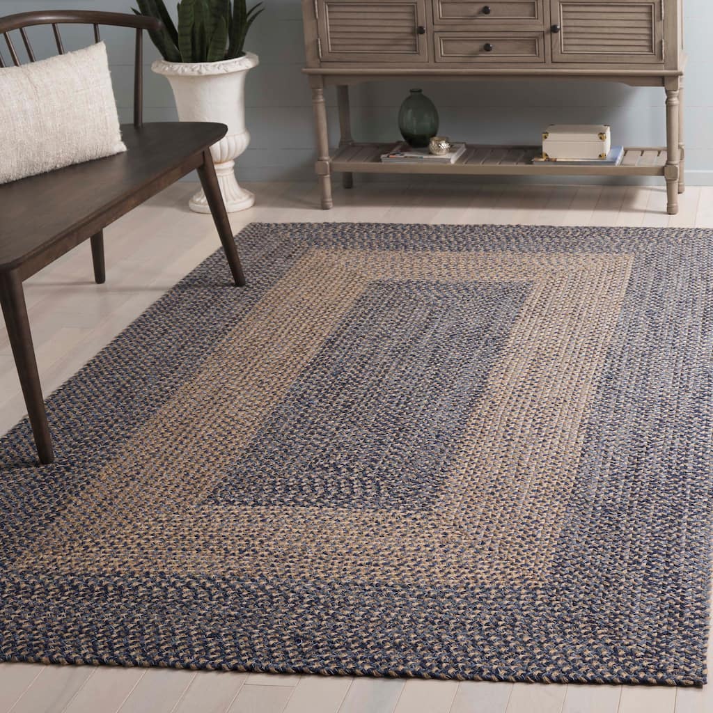 SAFAVIEH Handmade Braided Valida Jute & Cotton Reversible Rug