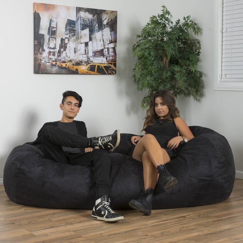 Comfortable Cylindrical Suede Bean Bag With Microfiber
