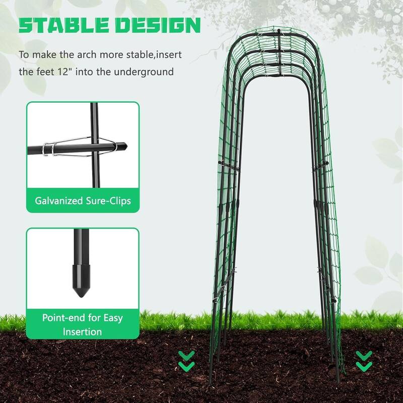 DoCred Garden Trellis for Climbing Plants, Outdoor Metal Trellis