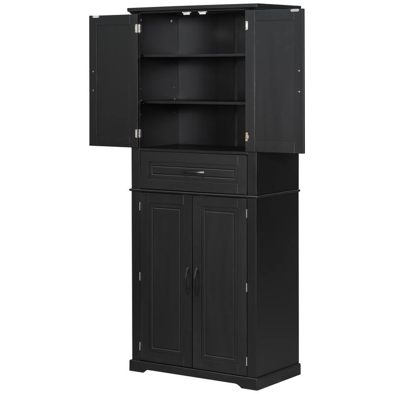 Christopher Knight Home - Whitmore Tall Bathroom Storage Cabinet with Adjustable Shelves and Multi-Functional Design