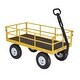 Gorilla Carts 7 Cu Ft 185L Foldable Festival Wagon Collapsible All Terrain Utility Cart Garden Trolley Black Load Up To 70kg