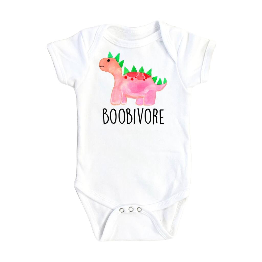 Dinosaur Pink - Baby Boy Girl Clothes Infant Bodysuit Funny Cute Newborn