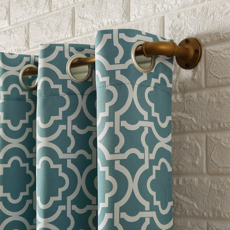 Sun Zero Barnett Trellis Blackout Grommet Curtain Panel, Single Panel