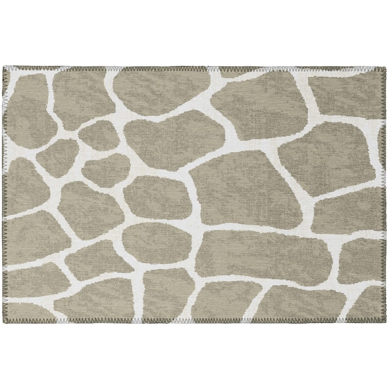Addison Safari Giraffe Animal Print Area Rug