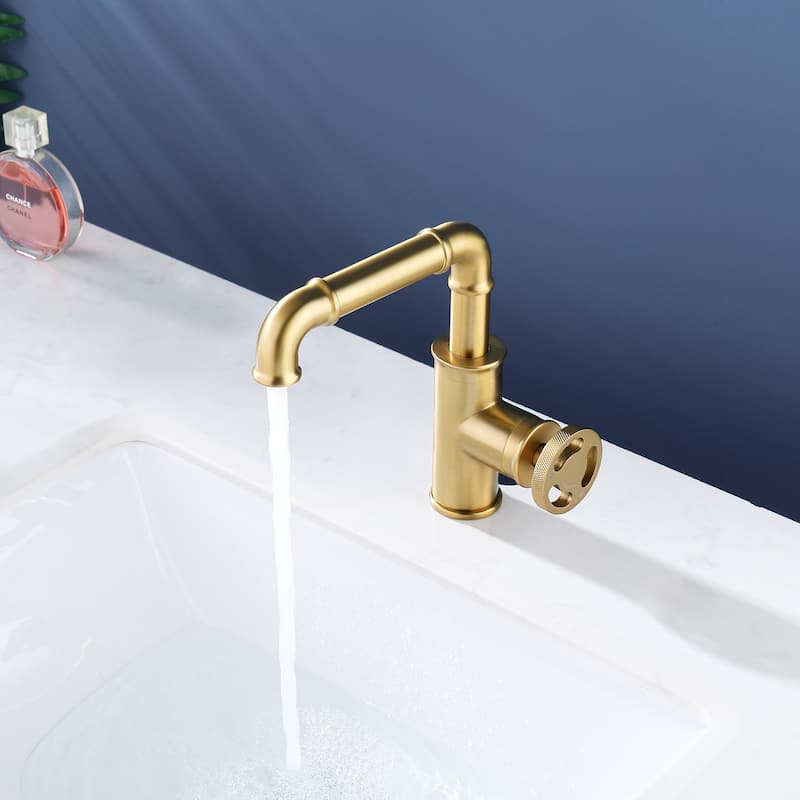 Rbrohant Bathroom Sink Faucet Single Hole Mixer Taps Countertop Faucet