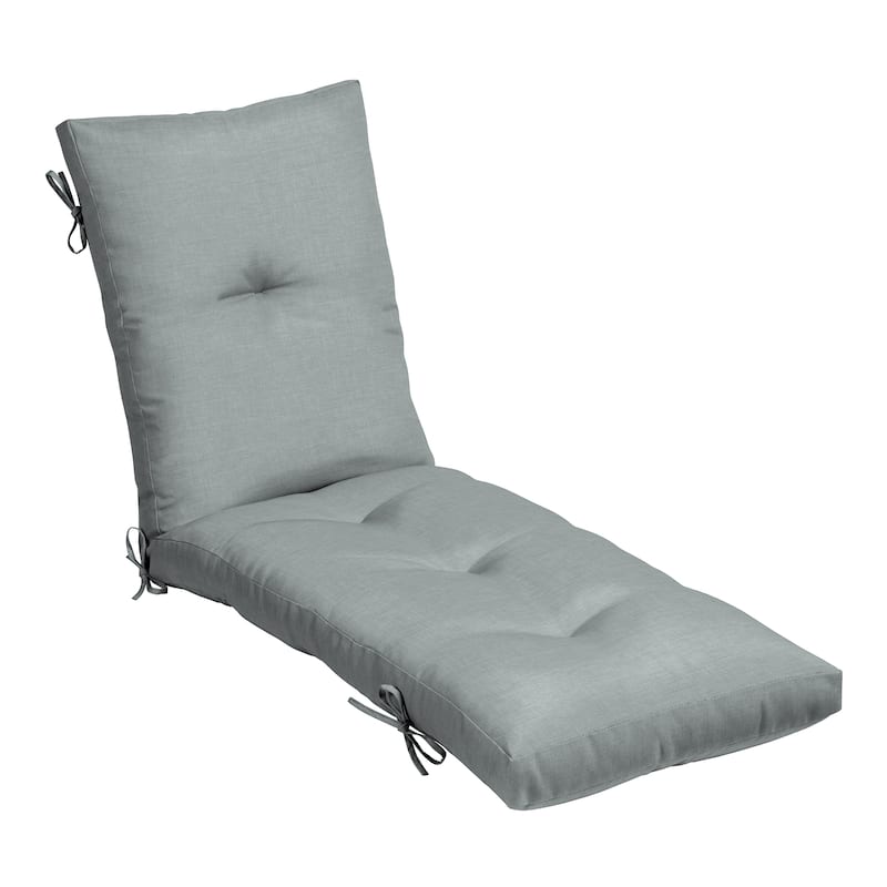 ARDEN Outdoor Plush Modern Tufted Chaise Cushion, 76 x 22