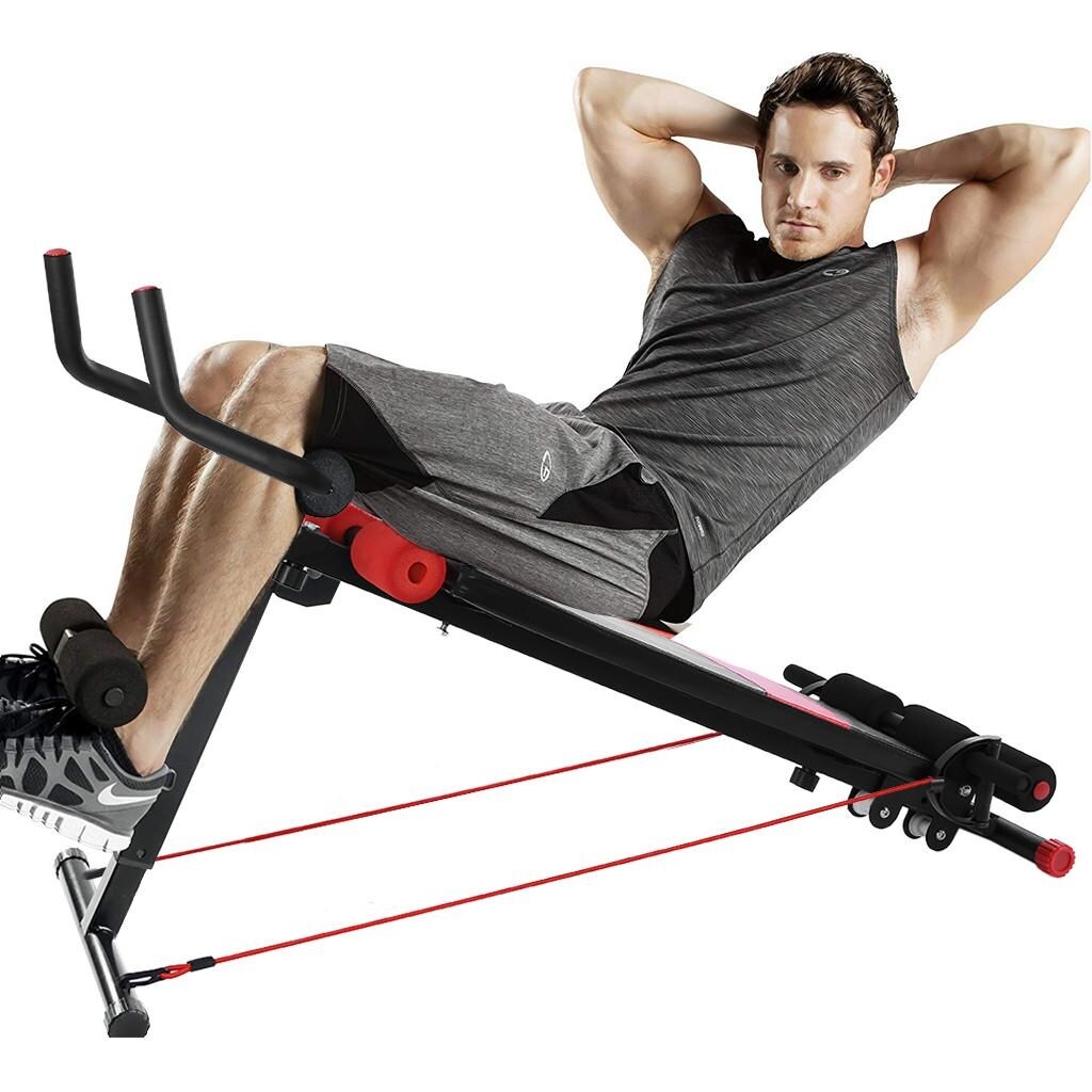 Height adjustable Abdominal Trainer Push up Exercise Beauty Waist Machine Sit ups Foldable Home Training Equipment