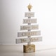 preview thumbnail 6 of 34, Glitzhome Wooden Sign Christmas Tree Shaped Table Decor for Home Shelf Xmas Party