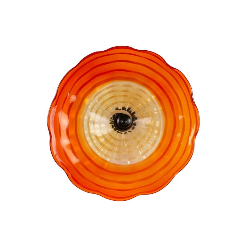 12IN Diameter Merida Flower Art Glass Wall Décor