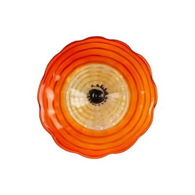 12IN Diameter Merida Flower Art Glass Wall Décor