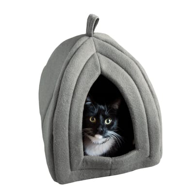 Petmaker Cozy Kitty House Cave Plush Cat Tent Bed with Removable Foam Cushion