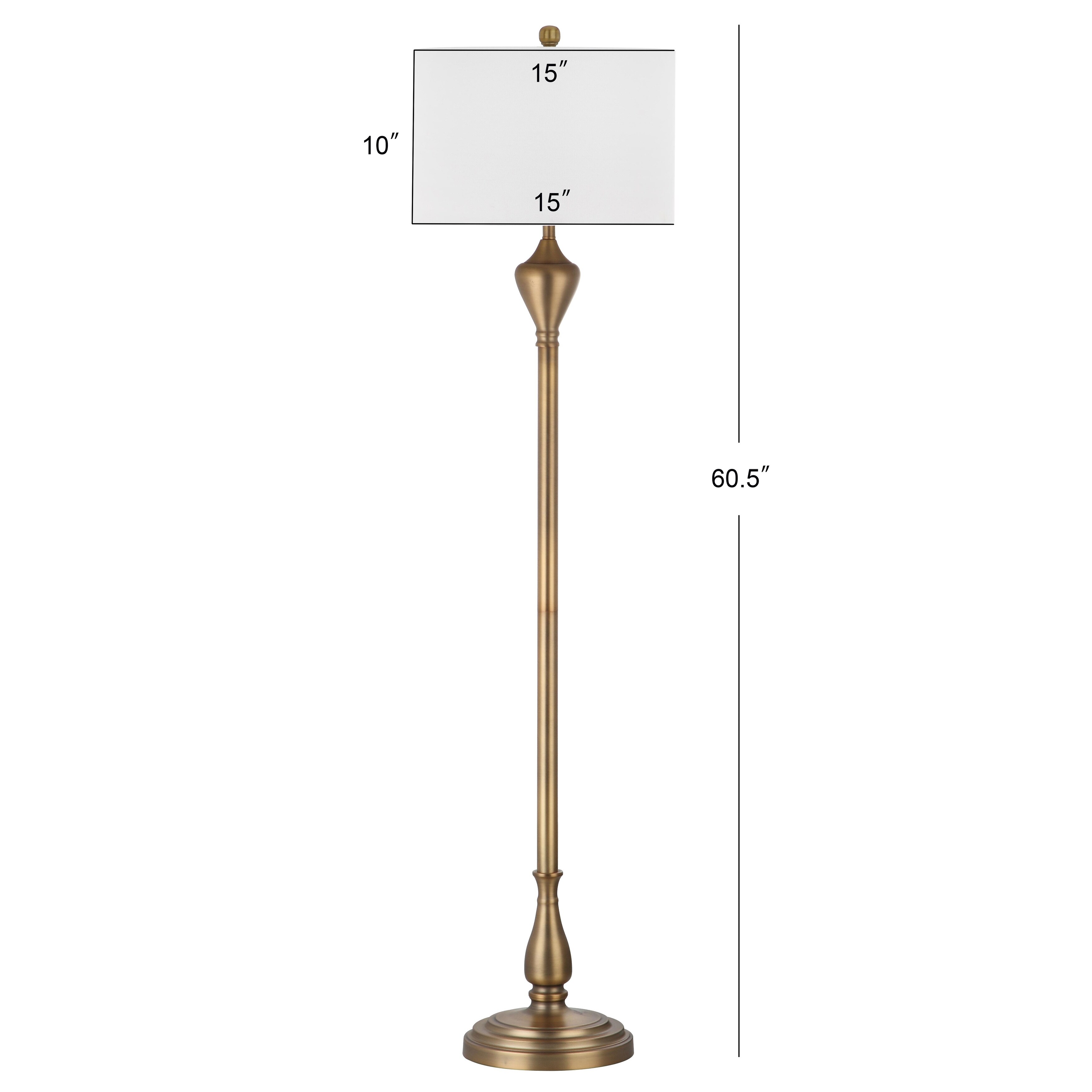 SAFAVIEH Lighting 61-inch Xenia Gold Floor Lamp - 15