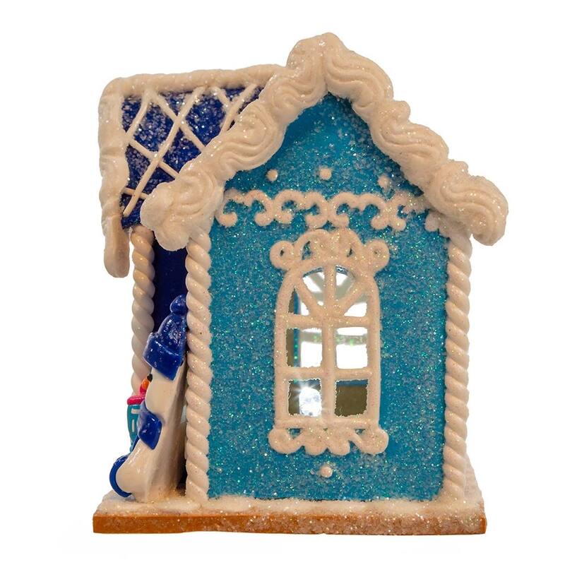 Kurt Adler 4-Inch Clay Dough Hanukkah LED House Table Piece