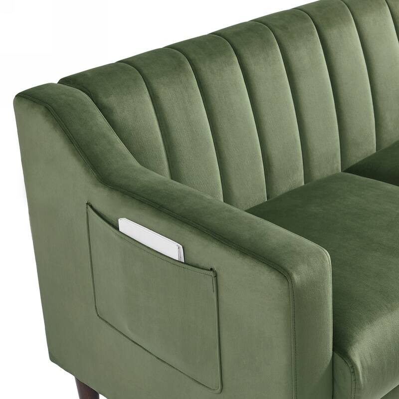 Chesterfield sofa couch,Upholstered sofa with Velvet Fabric and Wooden Frame for Living Room/Bed Room/Office Green