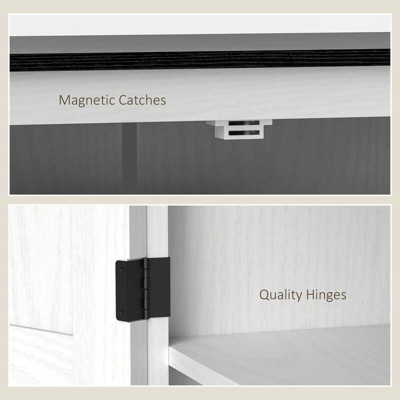 72" Farmhouse Kitchen Pantry Cabinet with Adjustable Shelves