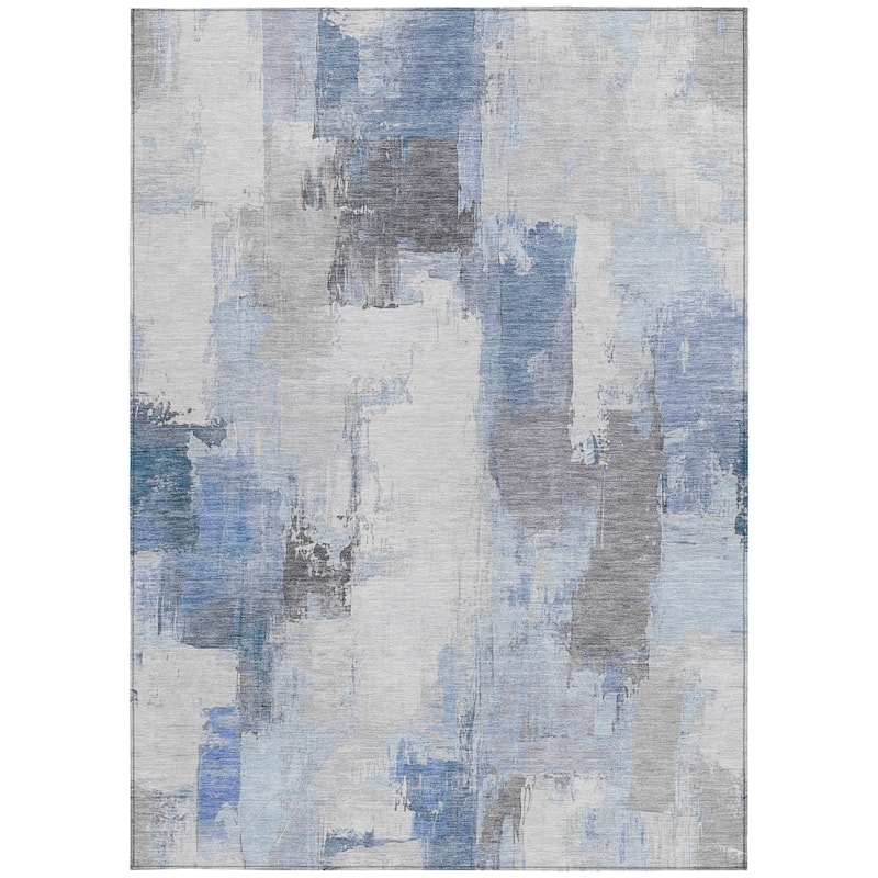 HomeRoots Abstract Transitional Rectangle Outdoor Rug