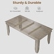 preview thumbnail 15 of 15, 71" Rustic Dining Table for 6–8, Wood Rectangular Kitchen Table with Trim Edge, Brown