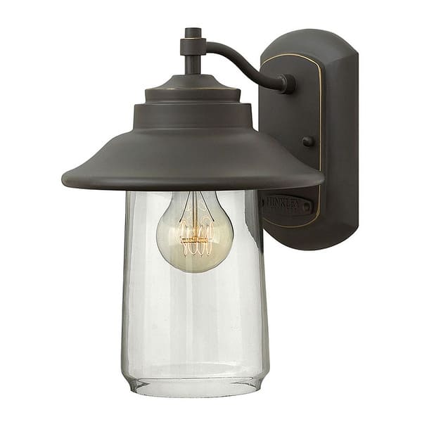 slide 2 of 4, Hinkley Lighting 11" Height 1 Light Lantern Outdoor Wall Sconce from Oil Rubbed Bronze