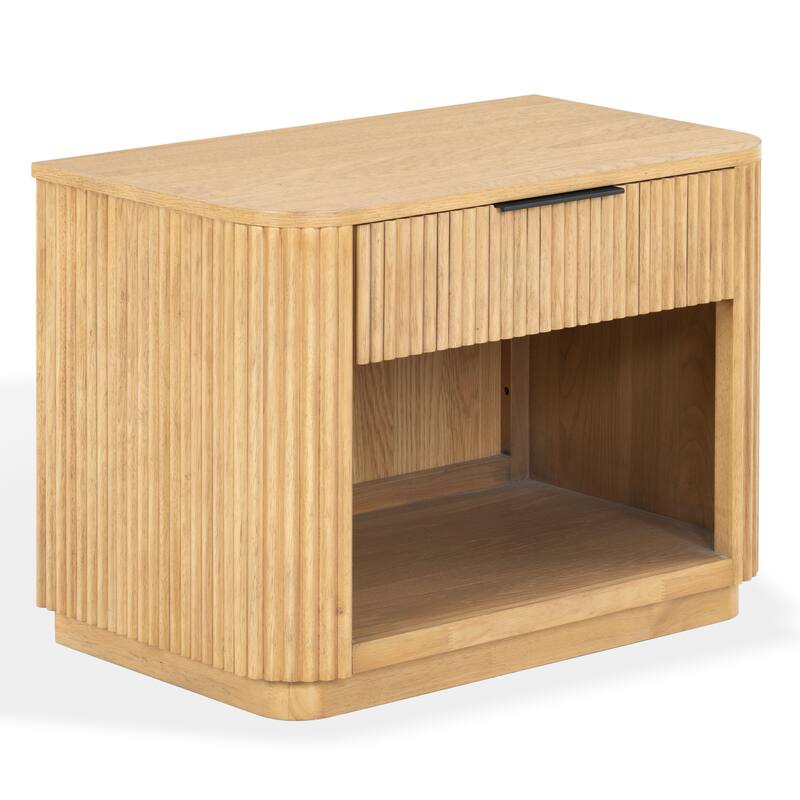 SAFAVIEH Couture Barrymore Reeded Wood 1-Drawer Nightstand