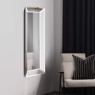 Allan Andrews Wood Framed Rectangular Pitched & Flared Dressing Mirror - Mirrored - 48"H x 20"W