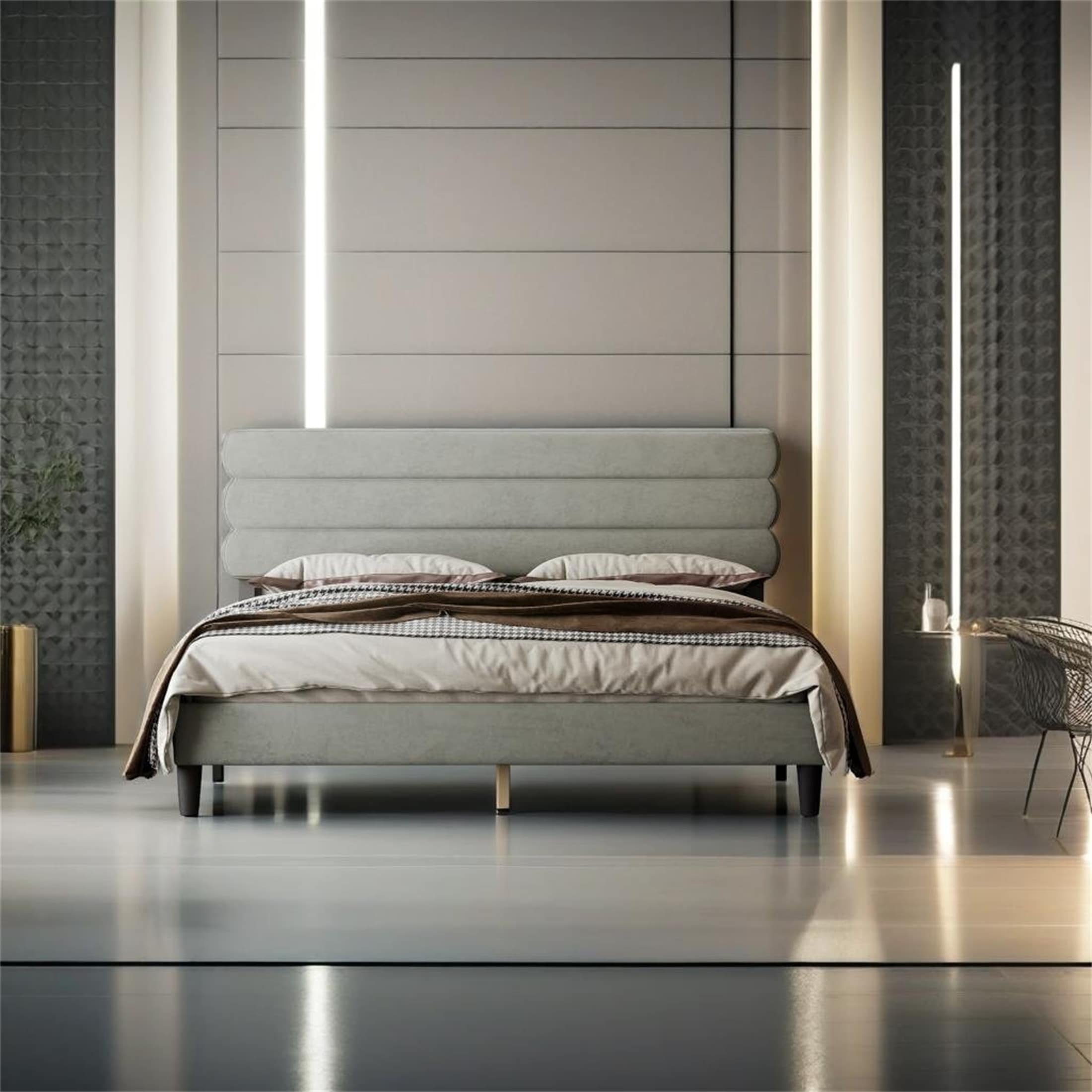 King Bed Frame with Headboard