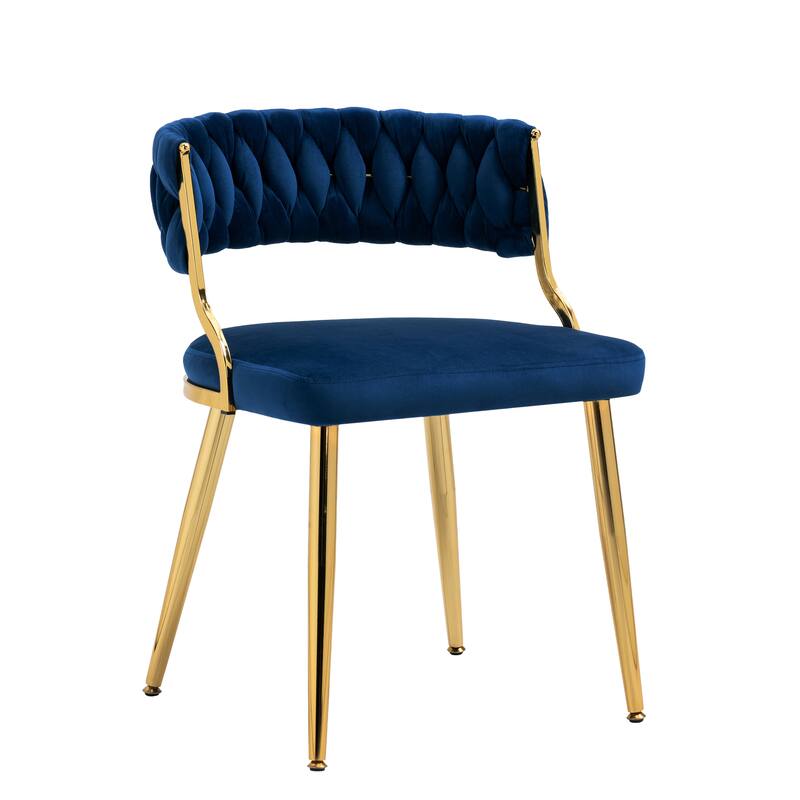 4PACK Upholstered Dining Chairs with Woven Back