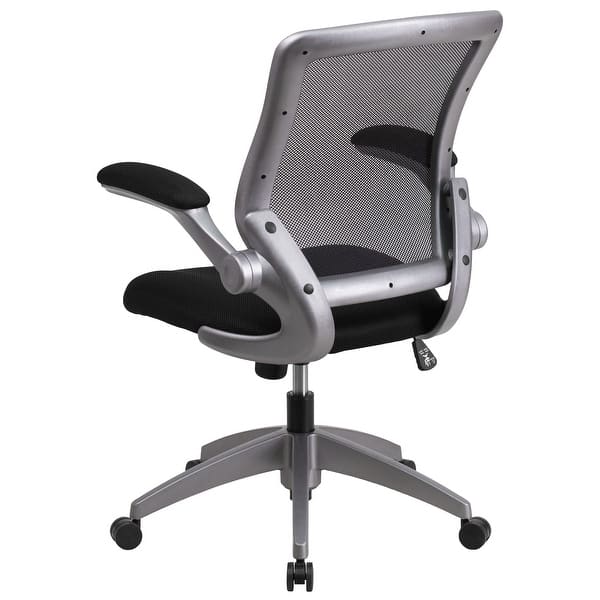 Mid Back Mesh Swivel Ergonomic Task Office Chair With Flip Up Arms On Sale Overstock 10125378