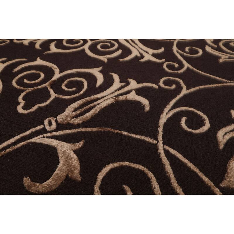 6x9 Hand Knotted New Zealand Wool Chocolate Tibetan Pile Rug - 6' x 9'