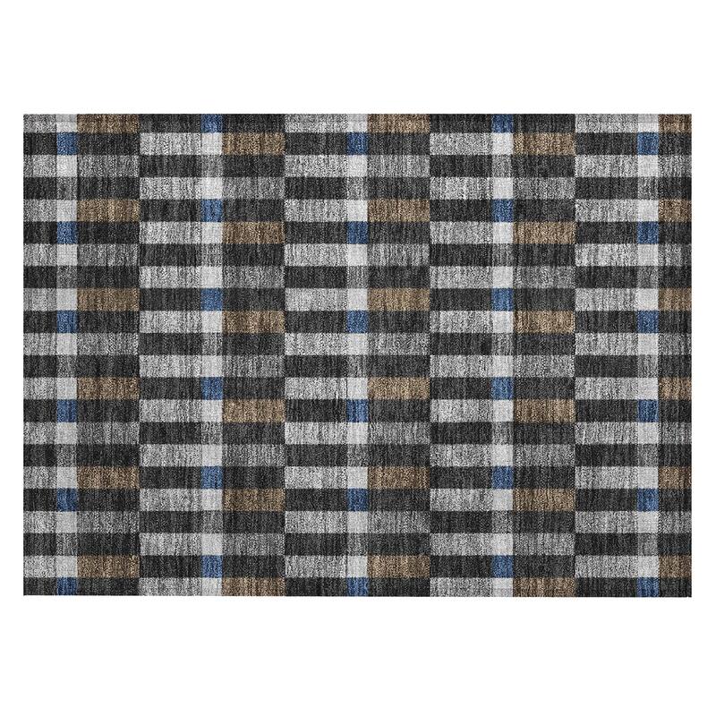 Machine Washable Indoor/ Outdoor Modern Chanute Chantille Rug