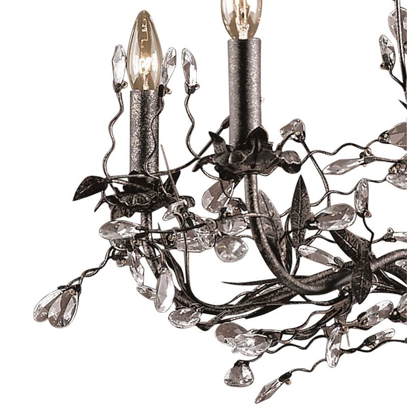 Circeo 16-inch Wide 3-Light Chandelier in Deep Rust - Deep Rust - 27in W x 27in D x 28in H