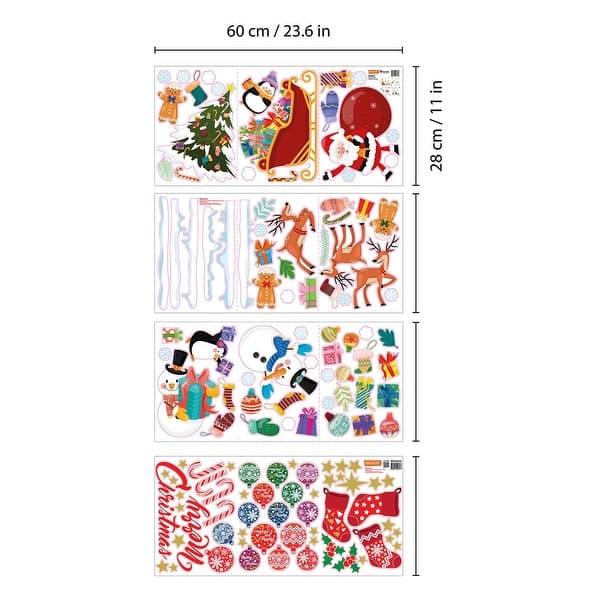 Walplus 122pcs Merry Christmas From Santa And Friends Wall Decals ...