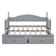 preview thumbnail 14 of 25, Wooden Twin Size Daybed with Twin Size Trundle, Extendable Daybed with Two Storage Drawers, Espresso